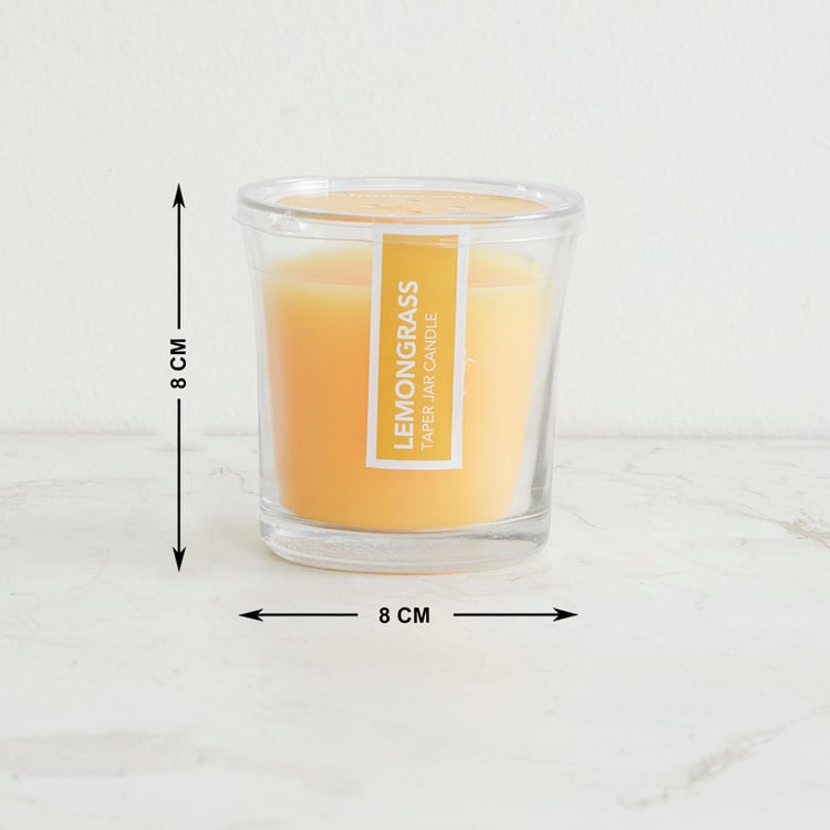 Colour Connect Lemongrass Scented Taper Jar Candle