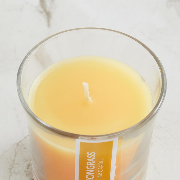 Colour Connect Lemongrass Scented Taper Jar Candle