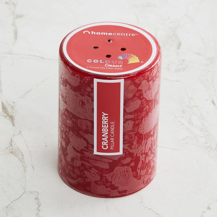 Colour Connect Cranberry Scented Pillar Candle