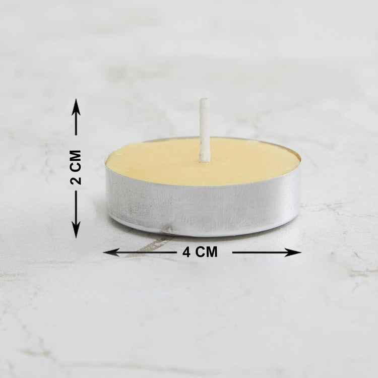 Colour Connect Set of 10 Lemongrass Scented T-Light Candles