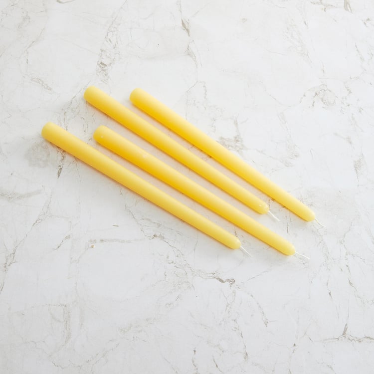 Colour Connect Set of 4 Lemongrass Scented Taper Candles