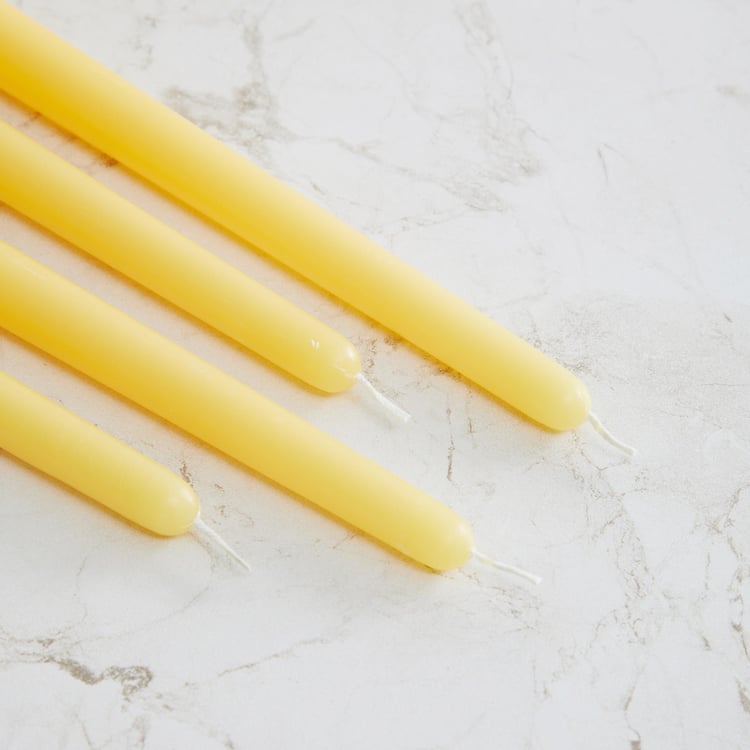 Colour Connect Set of 4 Lemongrass Scented Taper Candles