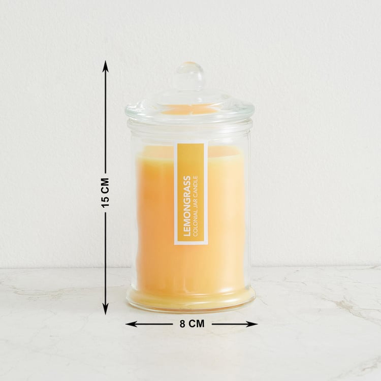 Colour Connect Lemongrass Scented Jar Candle