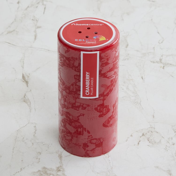 Colour Connect Cranberry Scented Pillar Candle