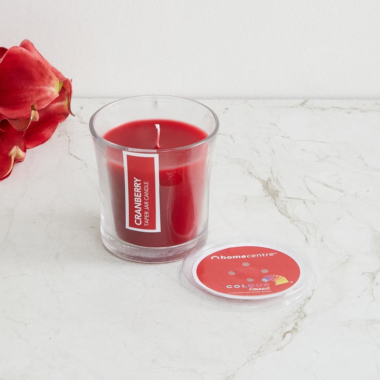 Colour Connect Cranberry Scented Taper Jar Candle