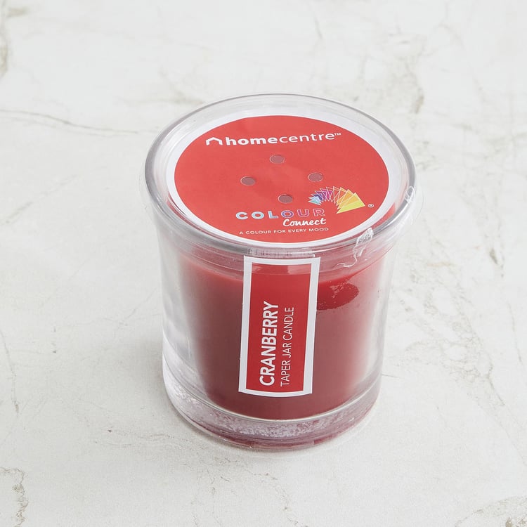 Colour Connect Cranberry Scented Taper Jar Candle