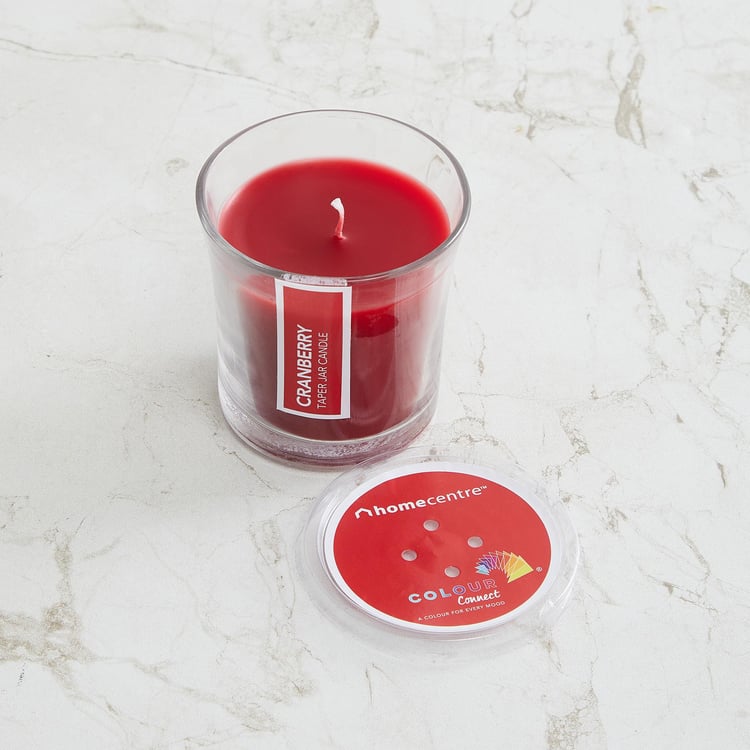 Colour Connect Cranberry Scented Taper Jar Candle