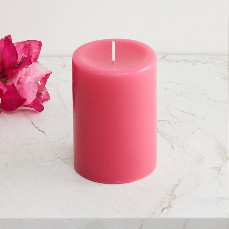 Colour Connect Lotus and Peony Scented Pillar Candle