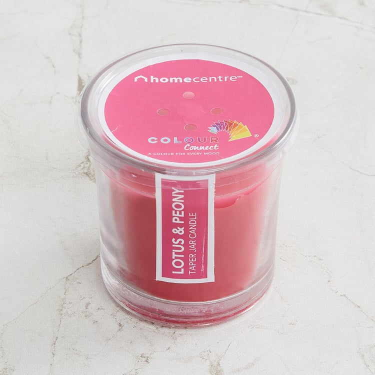 Colour Connect Lotus and Peony Scented Taper Jar Candle