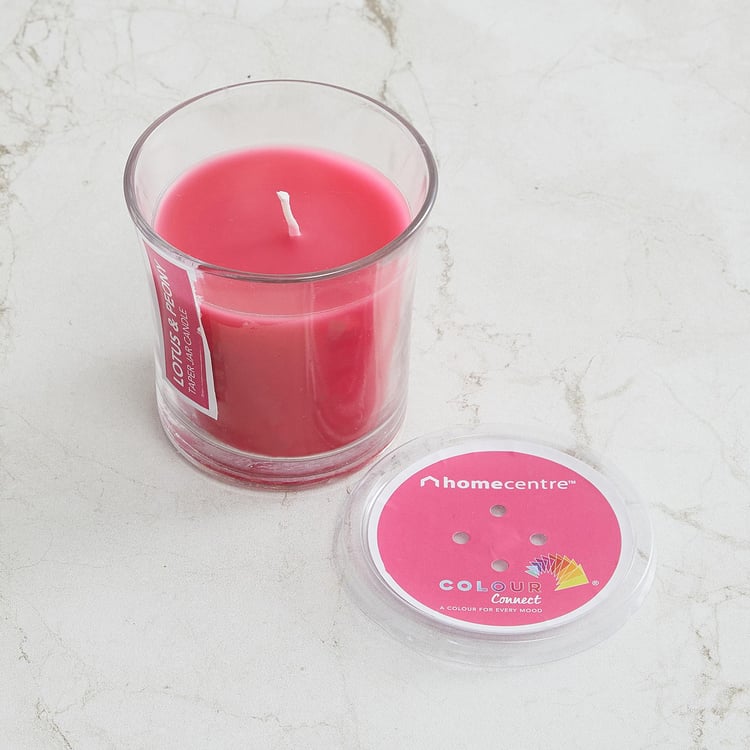 Colour Connect Lotus and Peony Scented Taper Jar Candle