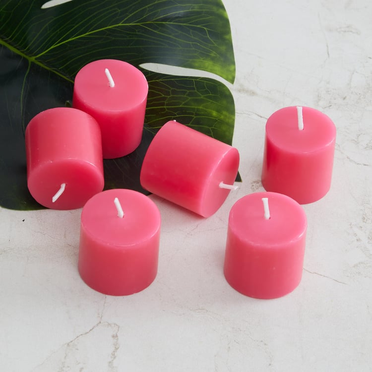 Colour Connect Set of 6 Lotus and Peony Scented Votive Candles