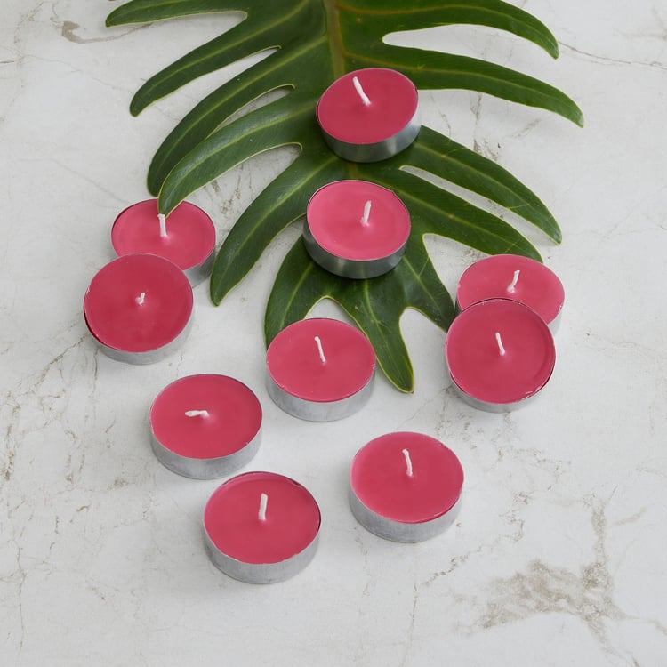 Colour Connect Set of 10 Lotus and Peony Scented T-Light Candles