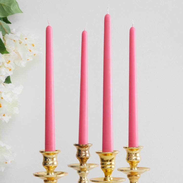 Colour Connect Set of 4 Lotus and Peony Scented Taper Candles
