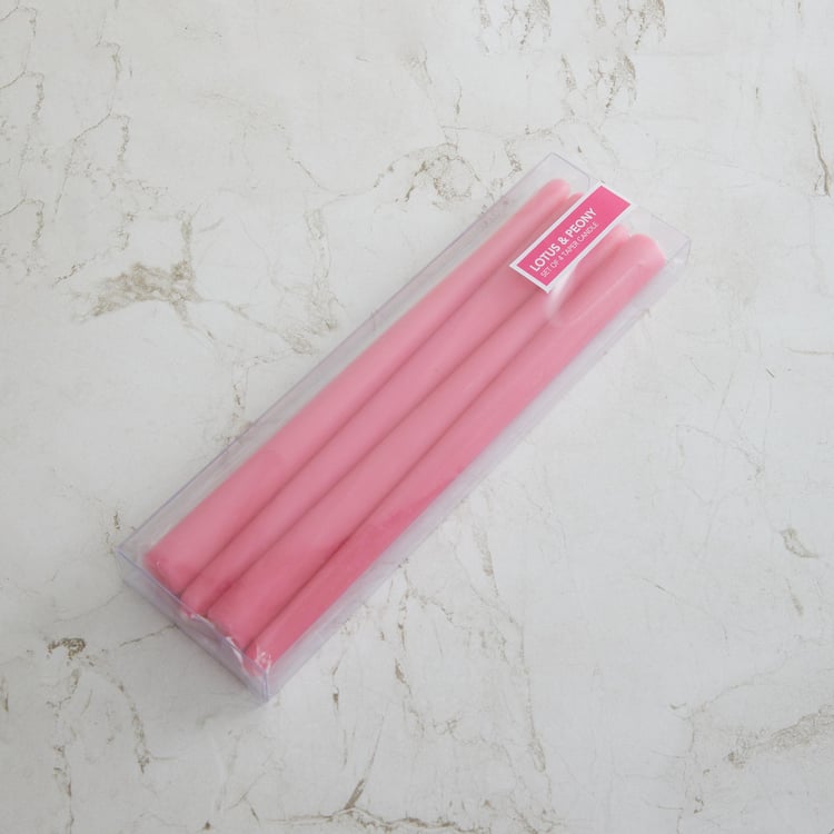 Colour Connect Set of 4 Lotus and Peony Scented Taper Candles