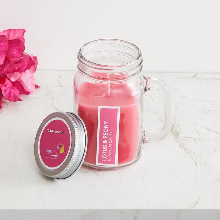 Colour Connect Lotus and Peony Scented Mason Jar Candle