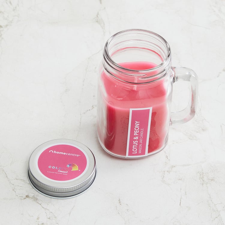 Colour Connect Lotus and Peony Scented Mason Jar Candle