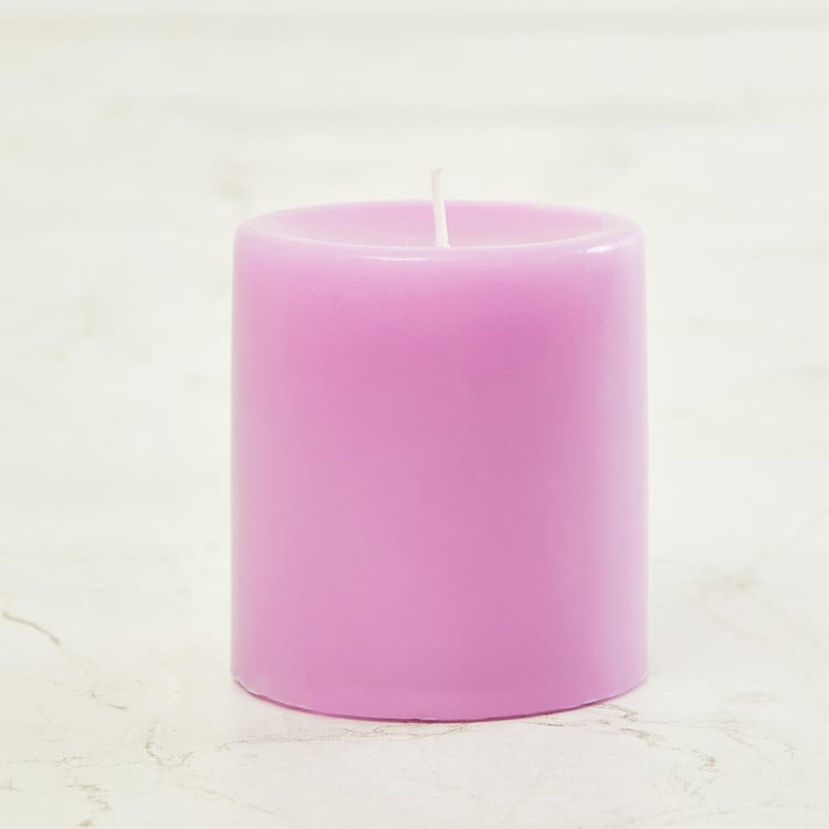 Colour Connect Lavender Scented Pillar Candle