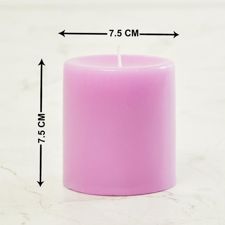 Colour Connect Lavender Scented Pillar Candle