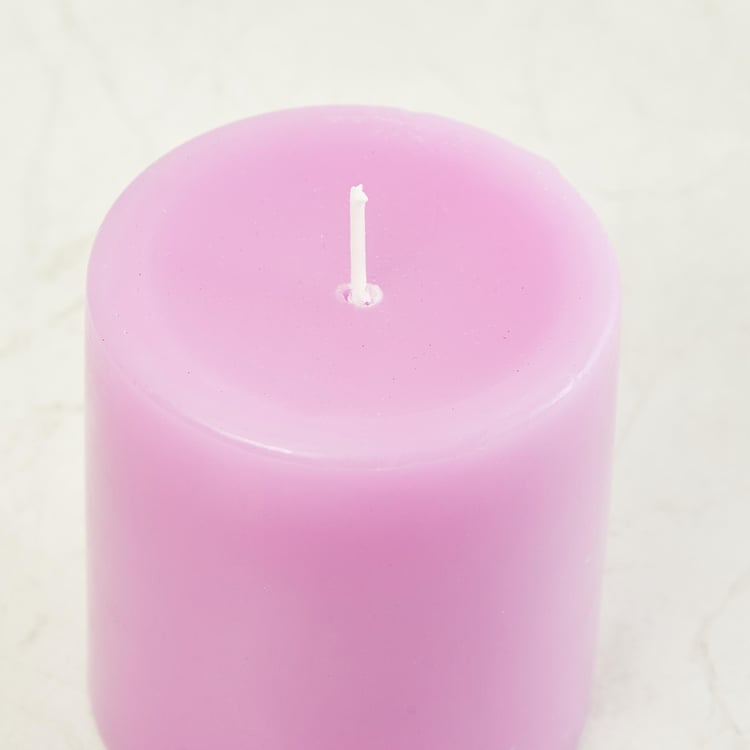 Colour Connect Lavender Scented Pillar Candle