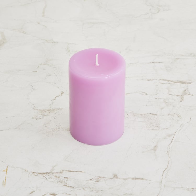 Colour Connect Lavender Scented Pillar Candle