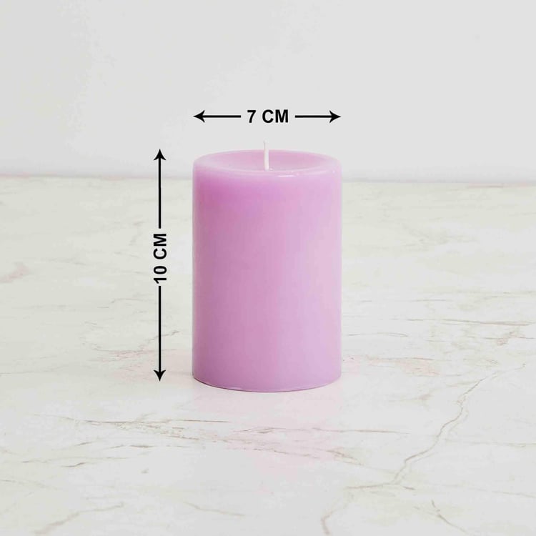 Colour Connect Lavender Scented Pillar Candle