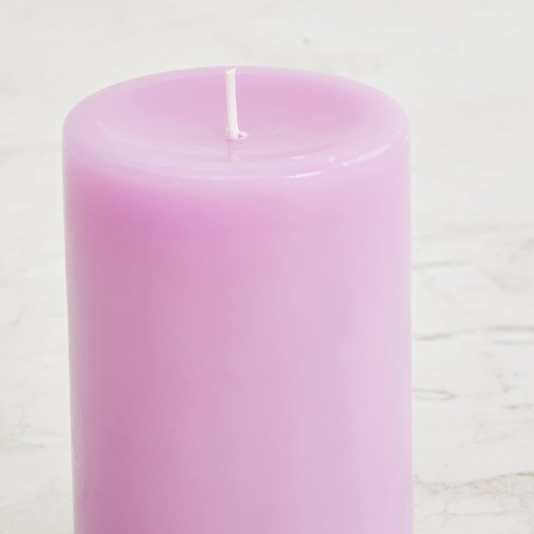 Colour Connect Lavender Scented Pillar Candle