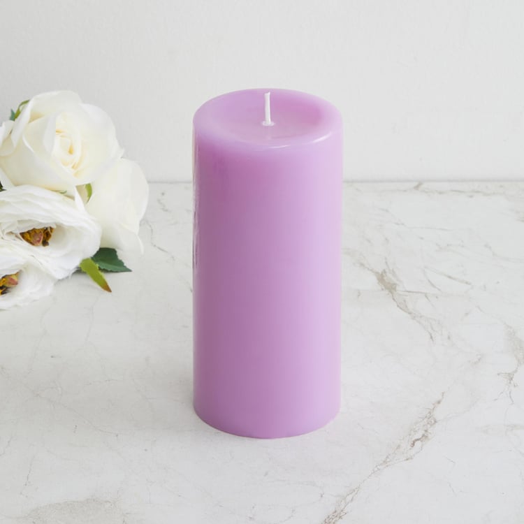 Colour Connect Lavender Scented Pillar Candle