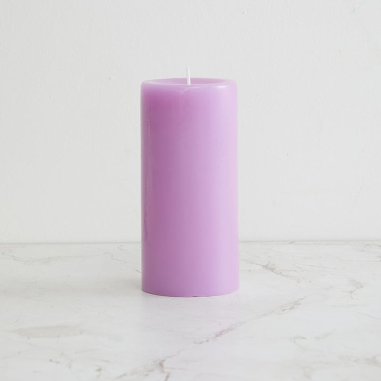Colour Connect Lavender Scented Pillar Candle