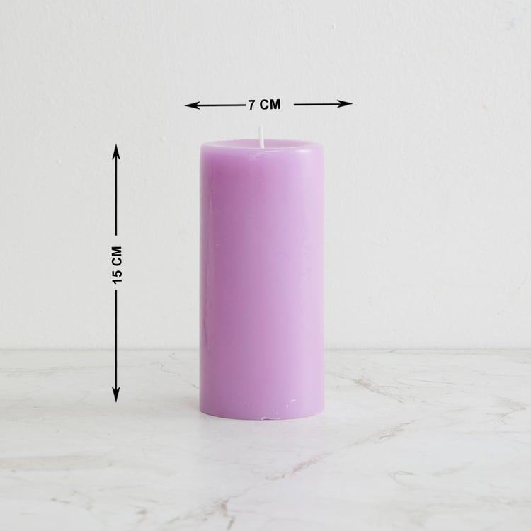 Colour Connect Lavender Scented Pillar Candle