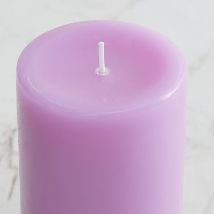 Colour Connect Lavender Scented Pillar Candle