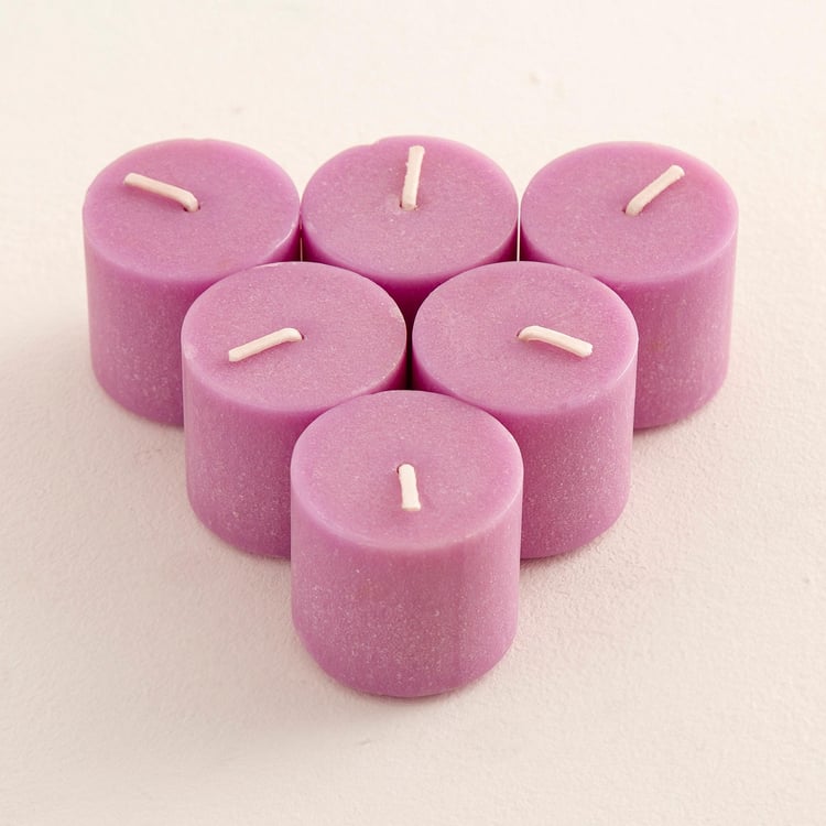 Colour Connect Set of 6 Lavender Scented Votive Candles