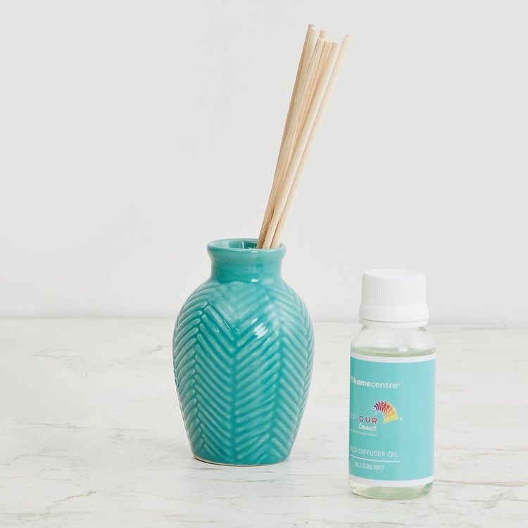 Colour Connect Ceramic Blueberry Reed Diffuser Set