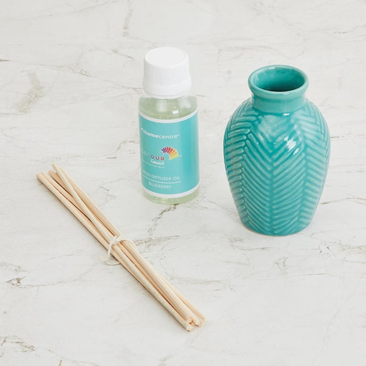 Colour Connect Ceramic Blueberry Reed Diffuser Set