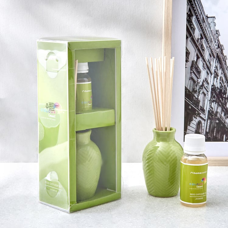 Colour Connect Ceramic Jasmine Reed Diffuser Set