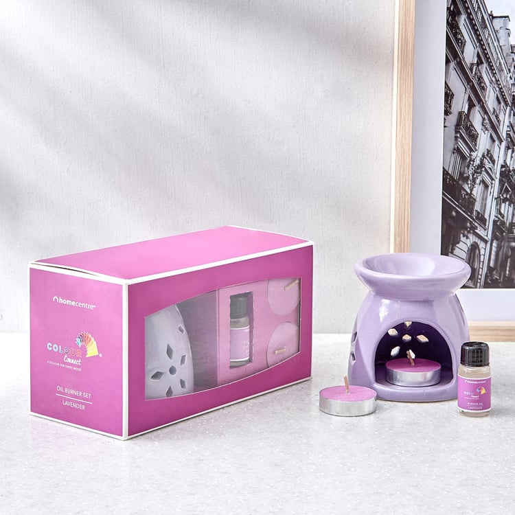 Corsica Colour Connect 4Pcs Lavender Oil Burner Set