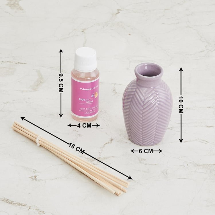 Corsica Colour Connect Ceramic Lavender Reed Diffuser Set
