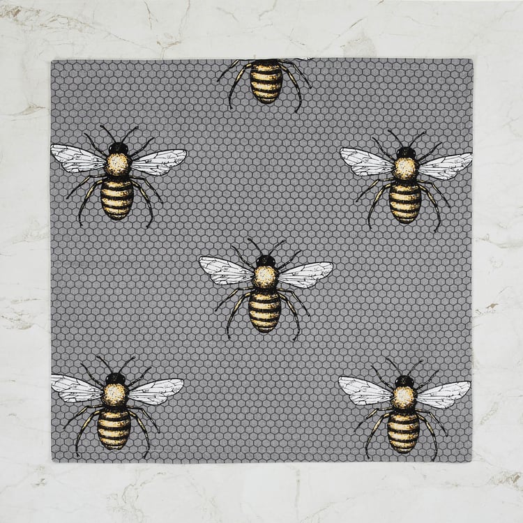 Get The Look Honey Bee Printed Napkin- Set of 2 - 45 x 45 cm