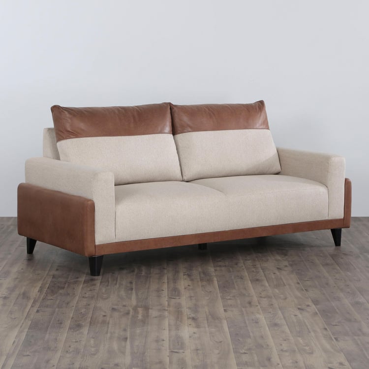 Antonio Fabric 3-Seater Sofa - Beige