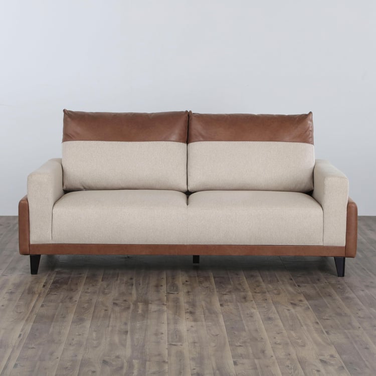 Antonio Fabric 3-Seater Sofa - Beige