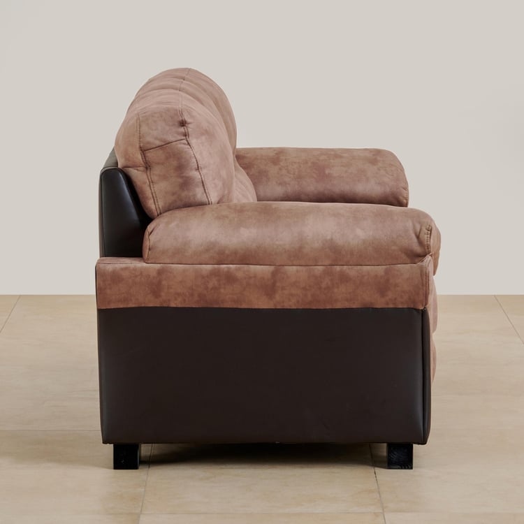 Aries Fabric 3-Seater Sofa - Brown