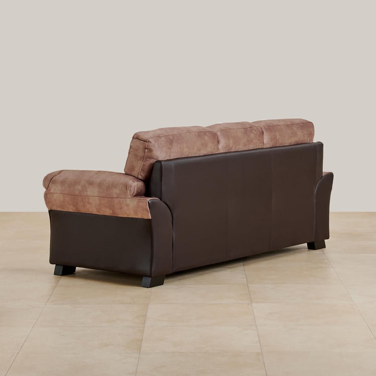 Aries Fabric 3-Seater Sofa - Brown