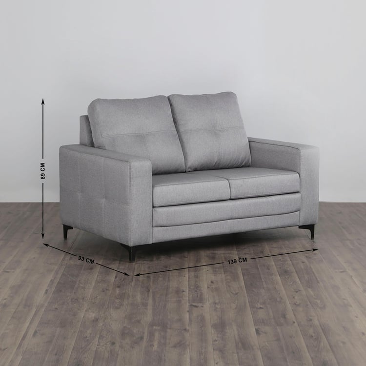 Allen Fabric 2-Seater Sofa - Grey