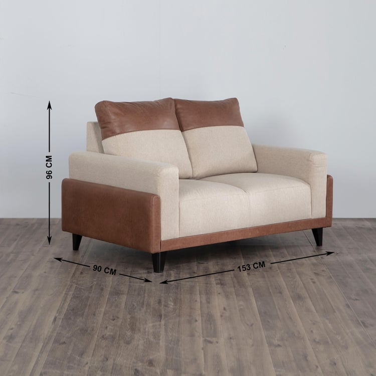 Antonio Fabric 2-Seater Sofa - Beige