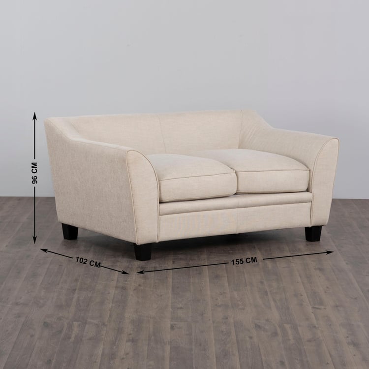 Mabel Fabric 2-Seater Sofa - Beige