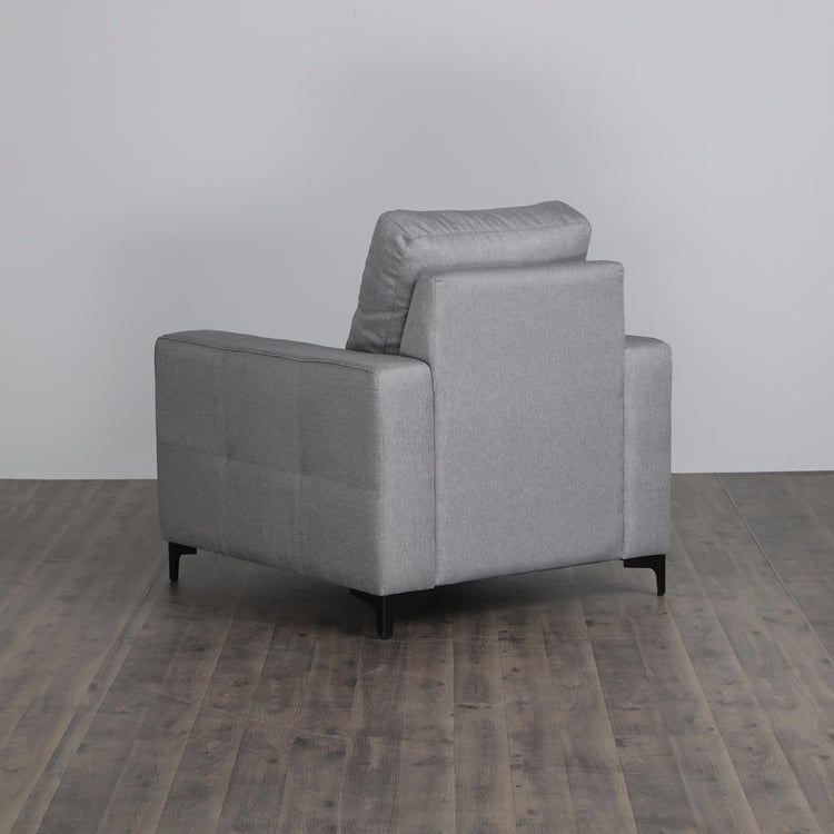 Allen Fabric 1-Seater Sofa - Grey