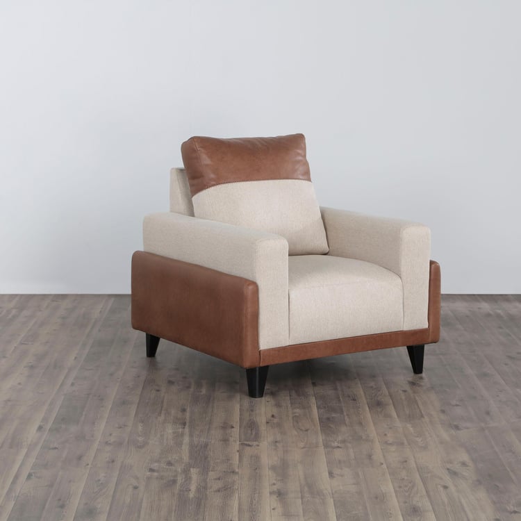 Antonio Fabric 1-Seater Sofa - Beige