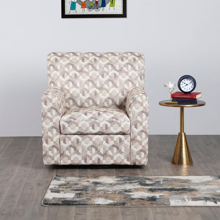 Jesebel Fabric 1-Seater Sofa - Beige