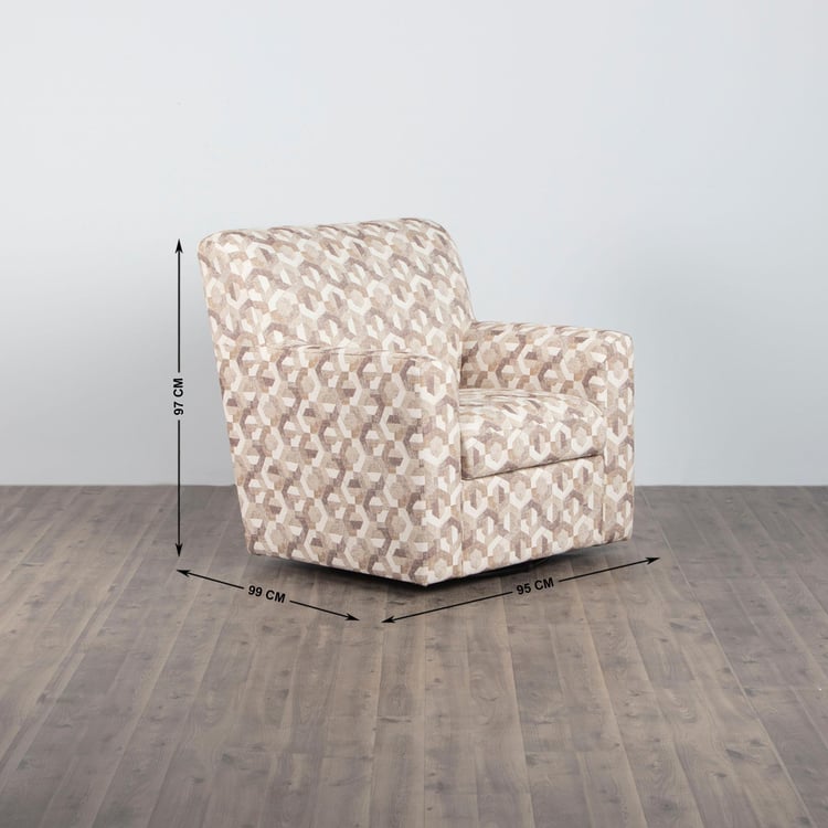 Jesebel Fabric 1-Seater Sofa - Beige