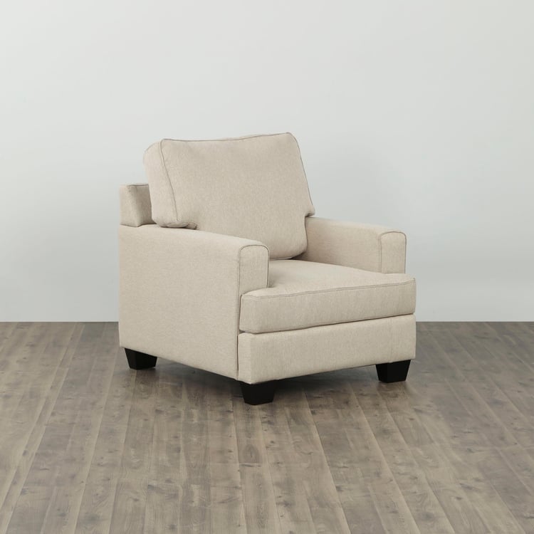 Mexico Fabric 1-Seater Sofa - Beige