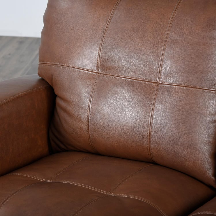 Vista Half Leather 2-Seater Sofa - Brown